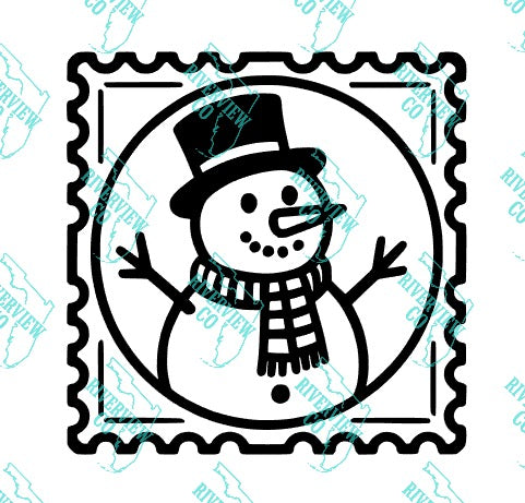 Snowman Christmas stamp car freshie mold