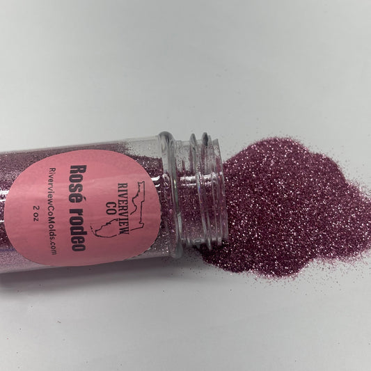 Rosé rodeo fine glitter