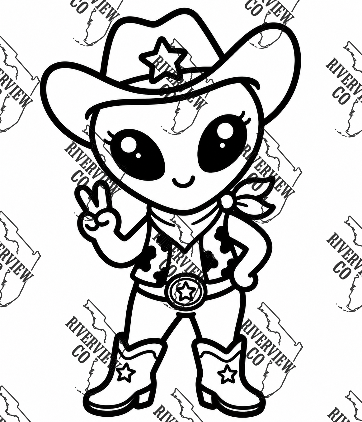 Alien cowgirl car freshie mold space