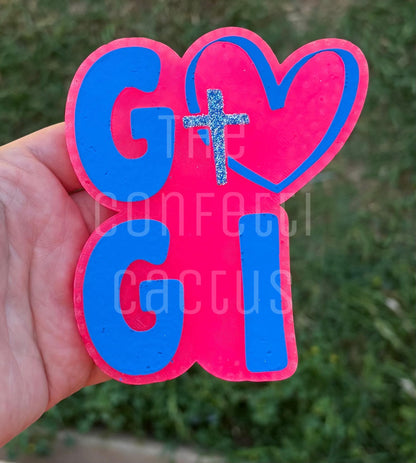 Gigi with heart car freshie mold