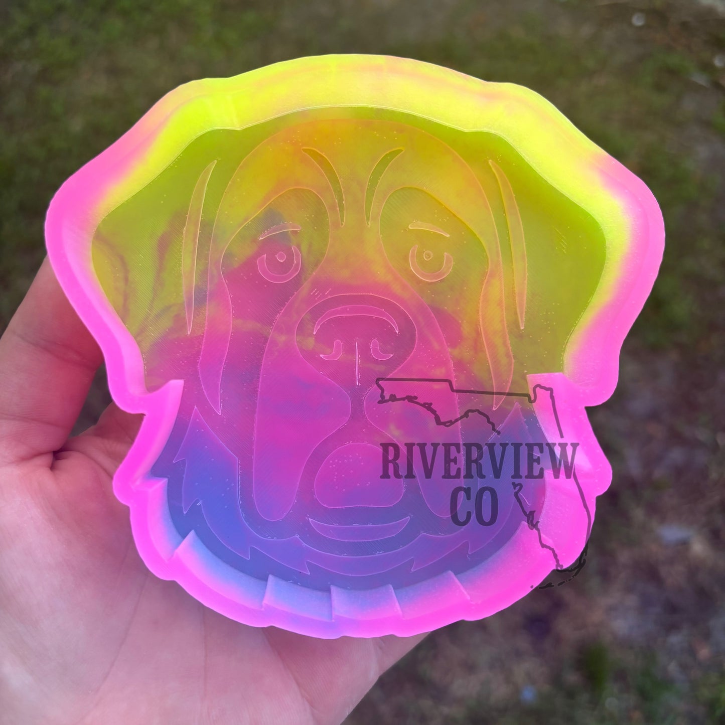 Saint Bernard dog car freshie mold