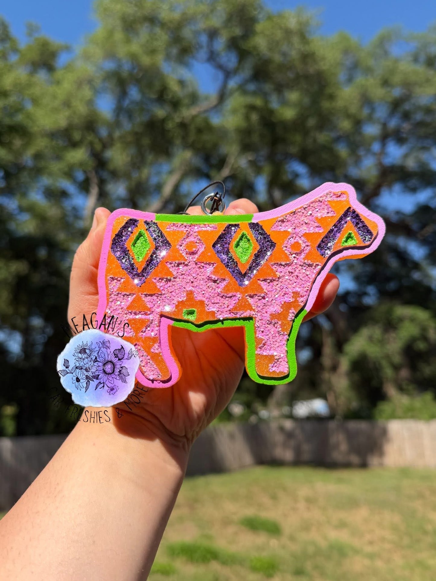Aztec show steer car freshie mold