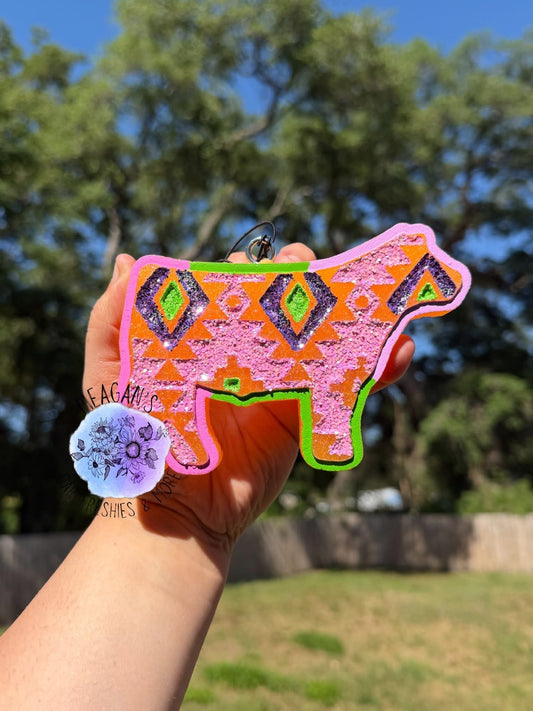 Aztec show steer car freshie mold