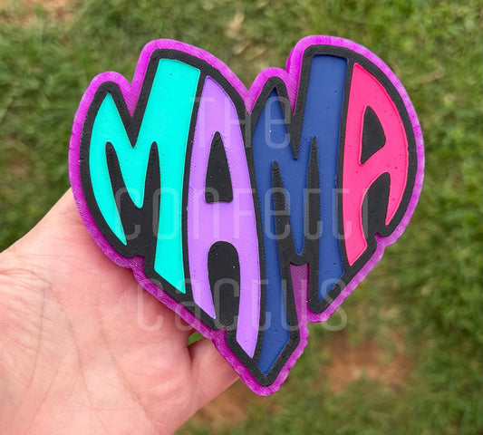 Mama heart car freshie mold