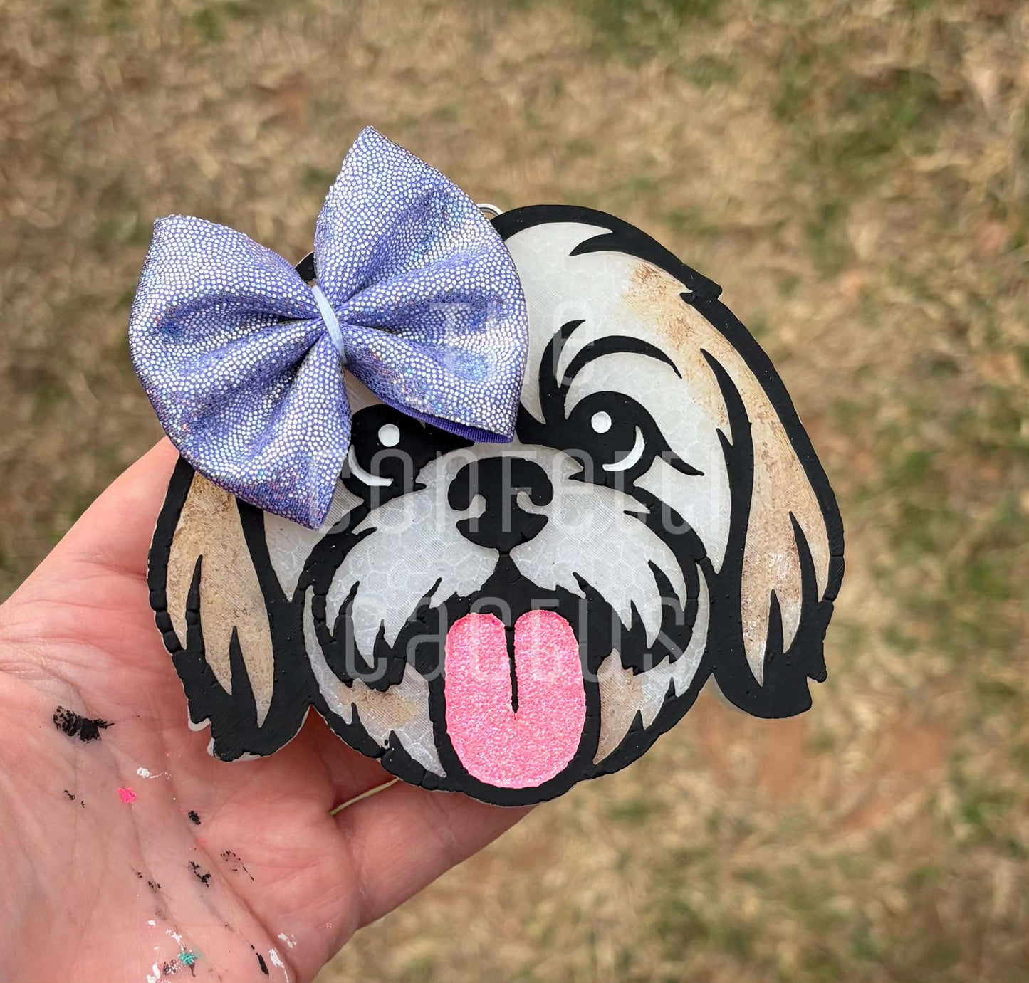 Shih Tzu dog car freshie mold