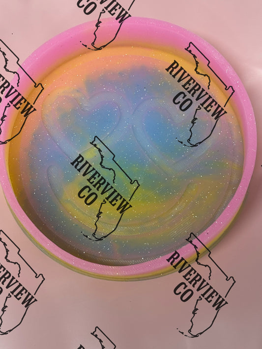 Smiley with heart eyes car freshie mold