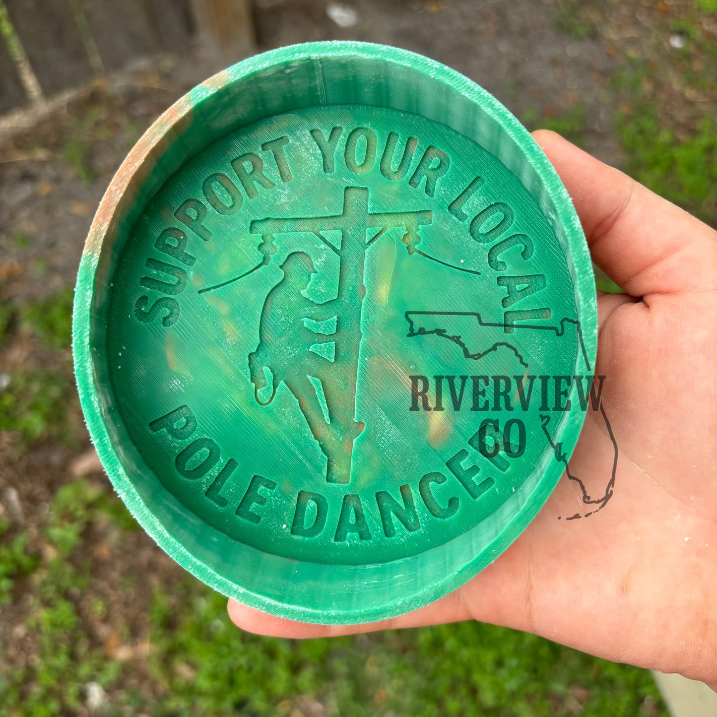 Support your local pole dancer car freshie mold