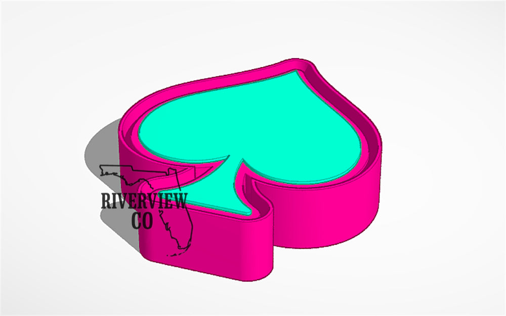 Spade car freshie mold gambling