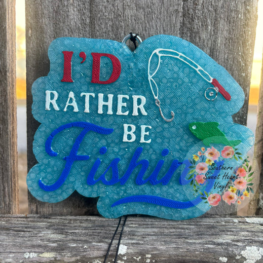 I’d rather be fishing car freshie mold