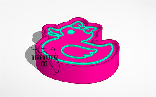 Duck with bow car freshie mold