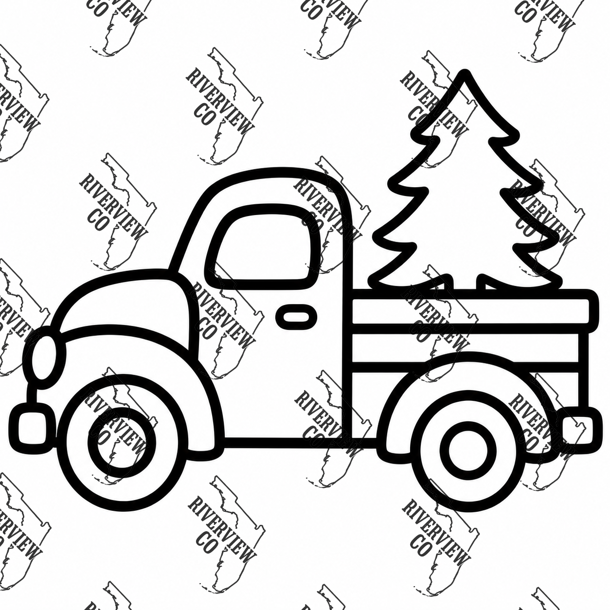 Truck with tree car freshie mold
