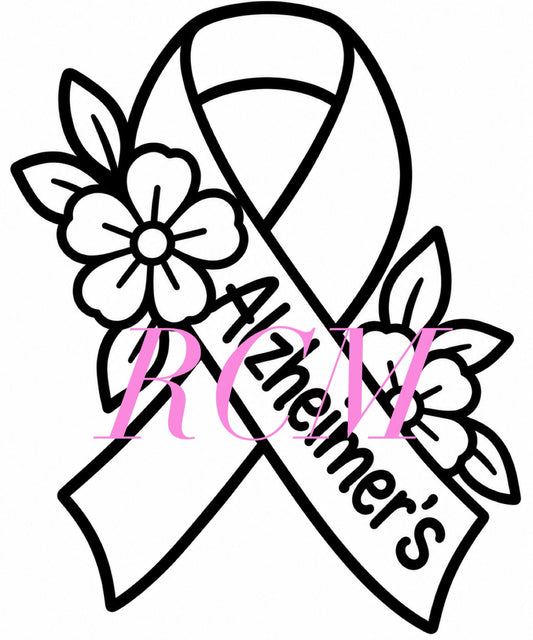 Alzheimer’s Awareness ribbon car freshie mold