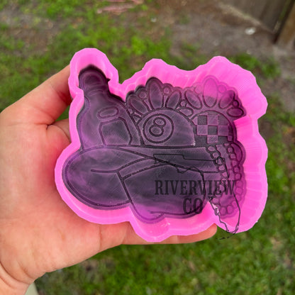 Boujee cowgirl hat car freshie mold