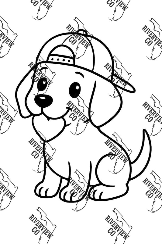 Dog with cap and heart in its mouth car freshie mold