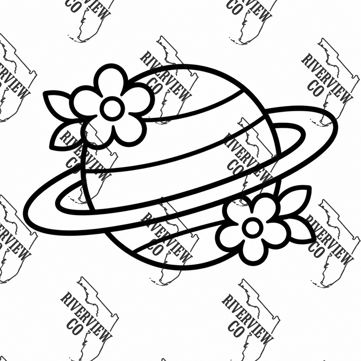 Planet with flowers car freshie mold space