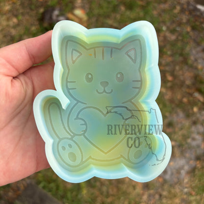 Cat with heart Valentine’s Day car freshie mold