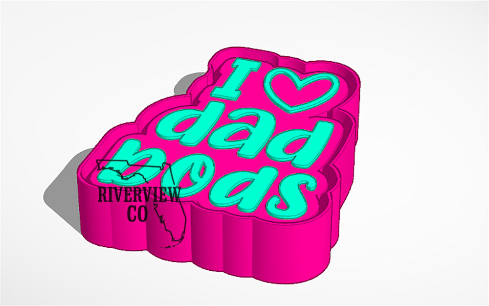 I heart dad bods car freshie mold (Copy 9)