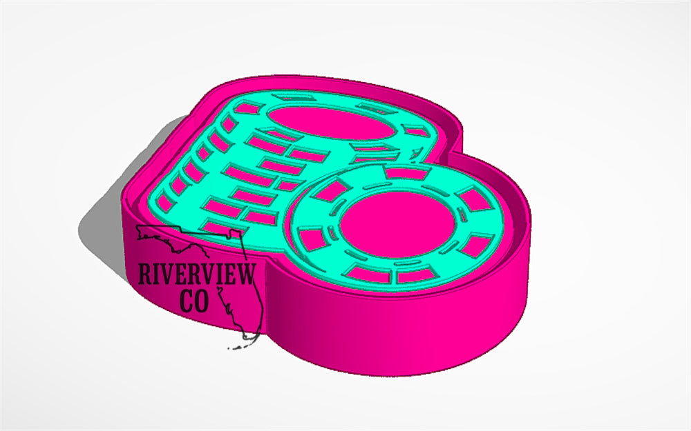 Stack of poker chips car freshie mold casino