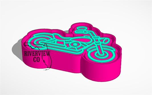 Motorcycle car freshie mold
