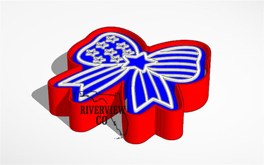 Flag bow car freshie mold USA