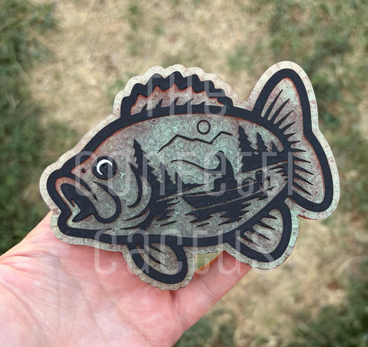 Bass with fisherman scene car freshie mold