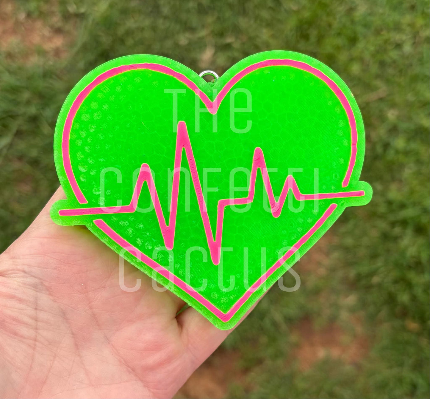 Heartbeat inside heart car freshie mold