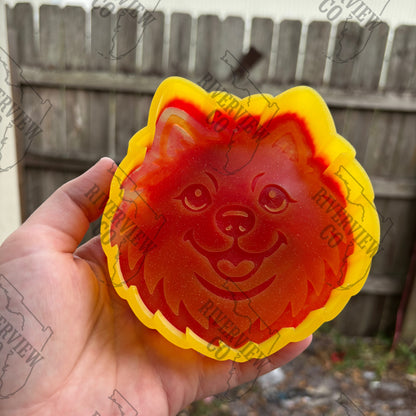 Pomeranian dog car freshie mold