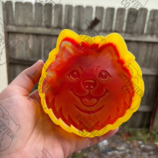 Pomeranian dog car freshie mold