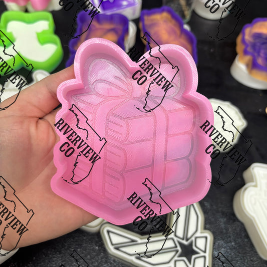 Book stack with bow car freshie mold