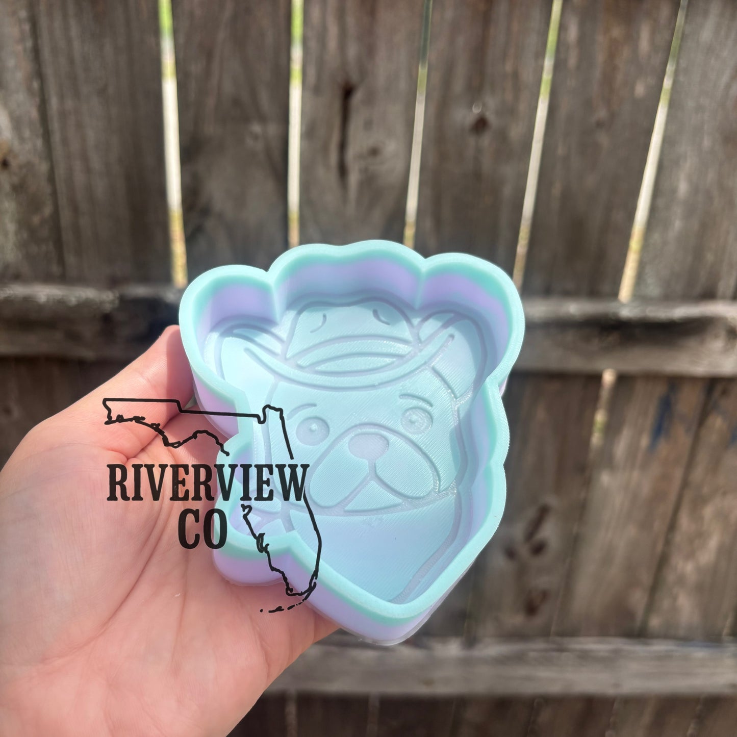Bull dog / frenchie cowboy car freshie mold