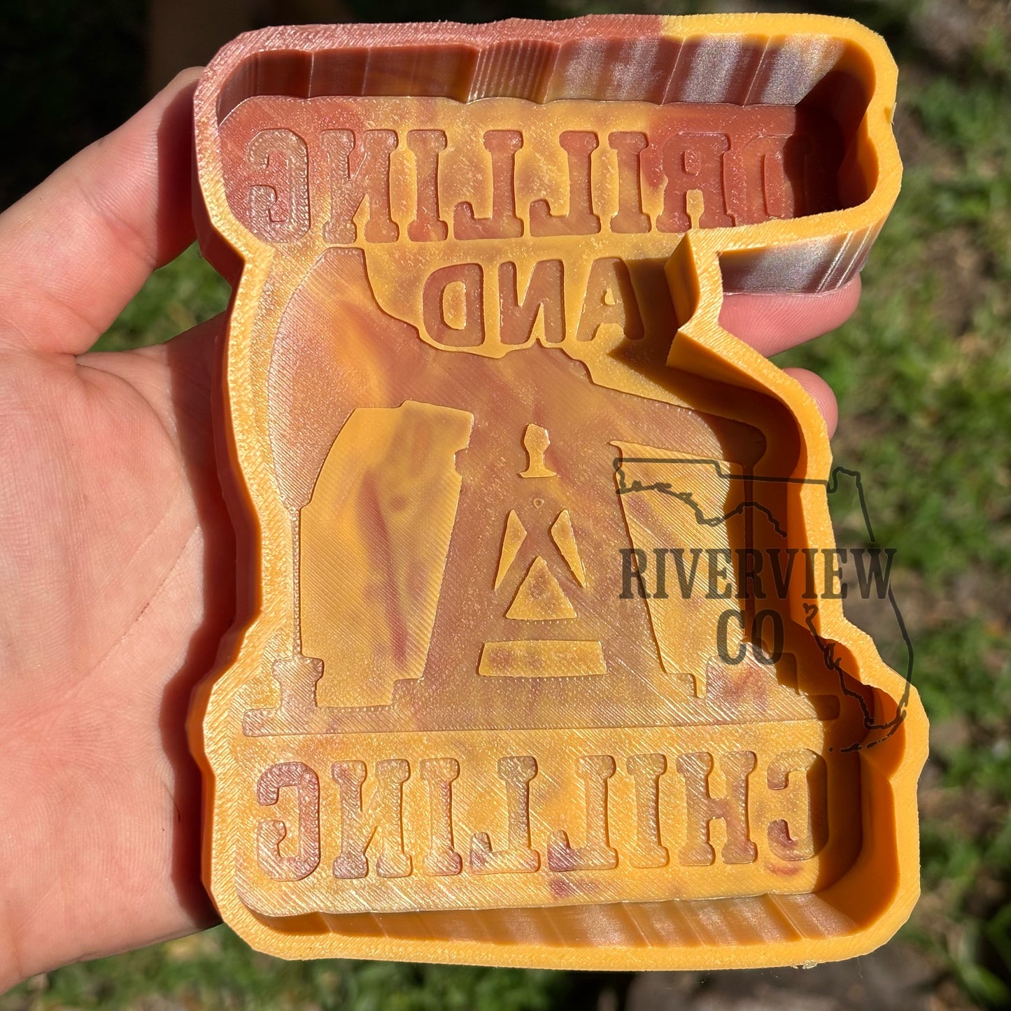 Drilling and chillin car freshie mold