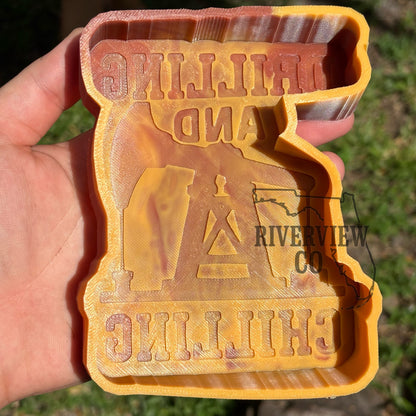 Drilling and chillin car freshie mold