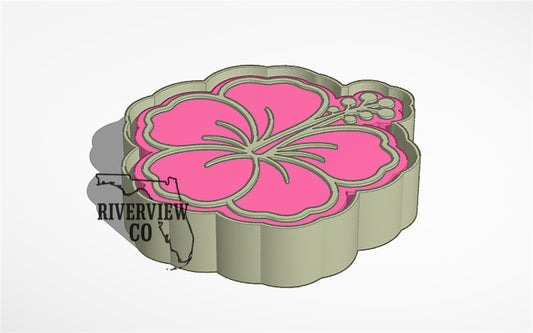 Hibiscus car freshie mold