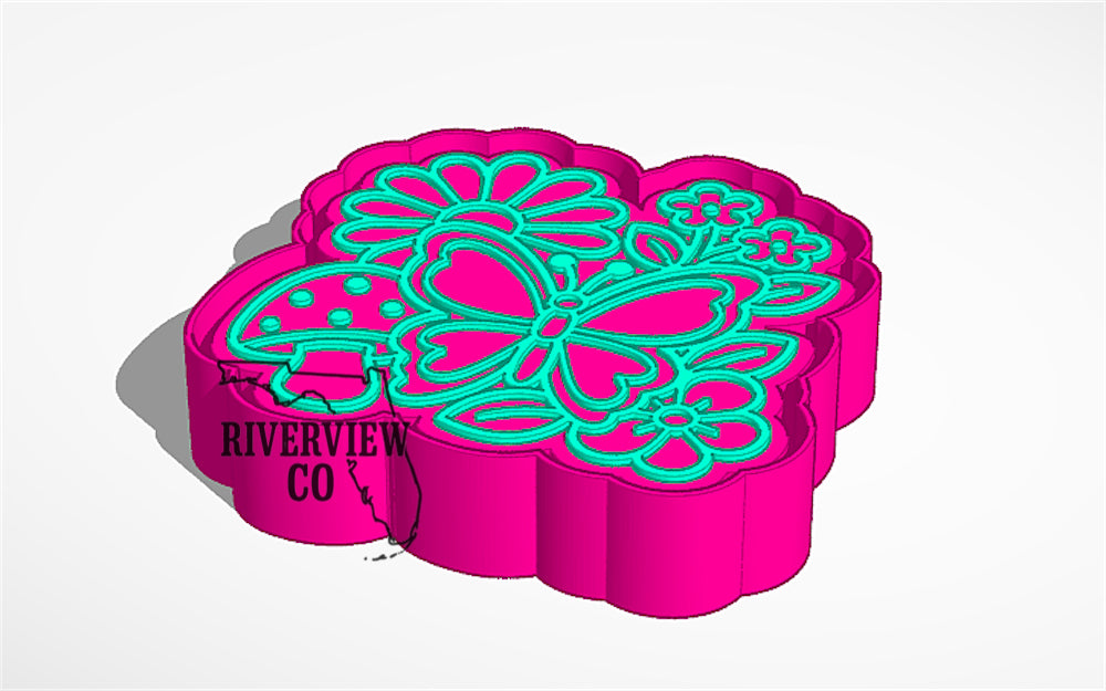 Butterfly cluster car freshie mold