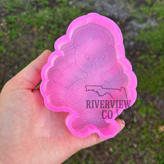 Cute turkey with hat car freshie mold