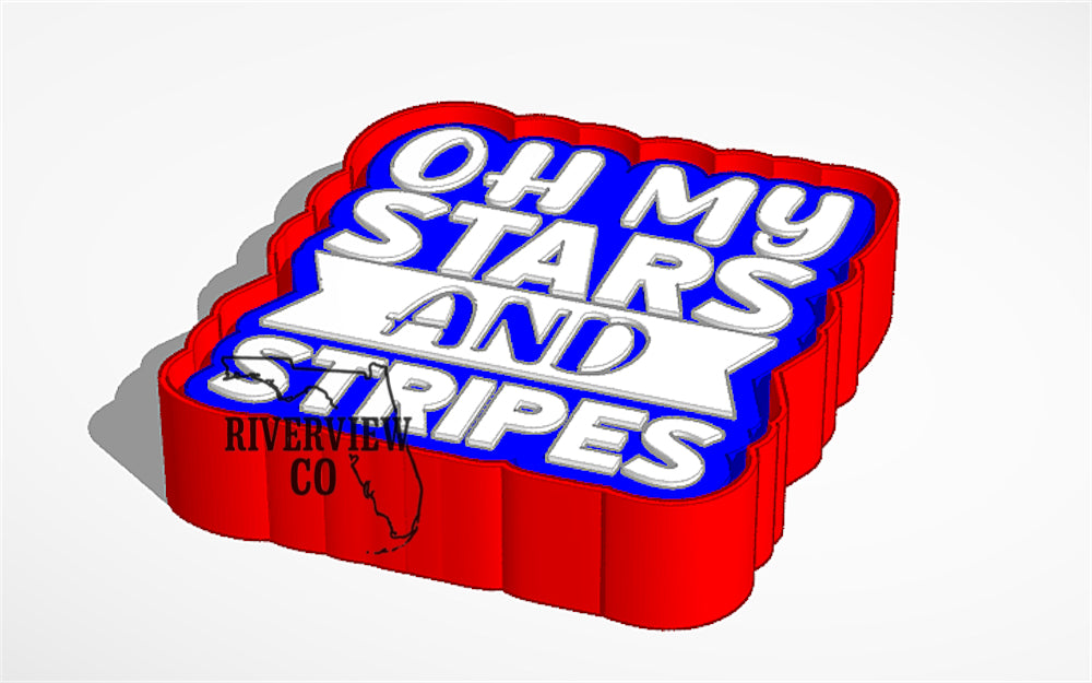 Oh my Stars and Stripes car freshie mold USA