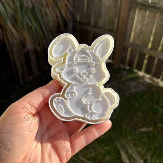 Bunny with cap car freshie mold