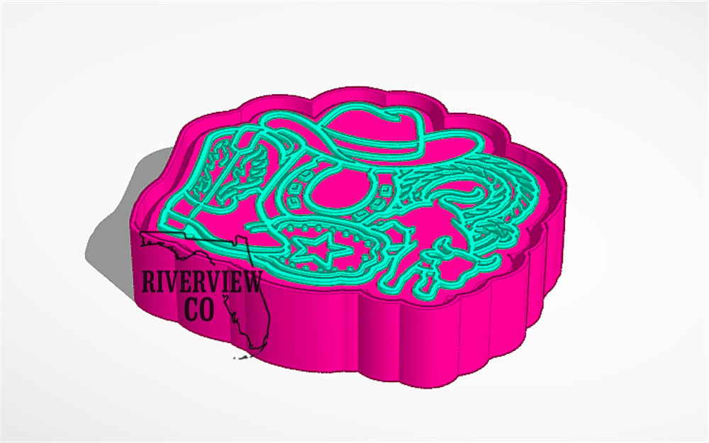 Rodeo cluster car freshie mold