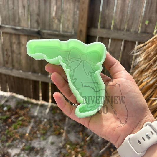 Florida with bow state car freshie mold