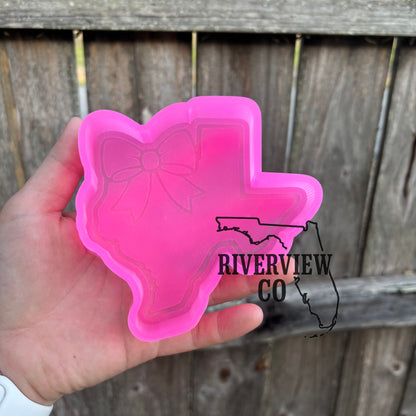 Texas with a bow car freshie mold