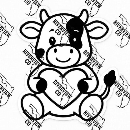 Cow with heart Valentine’s Day car freshie mold