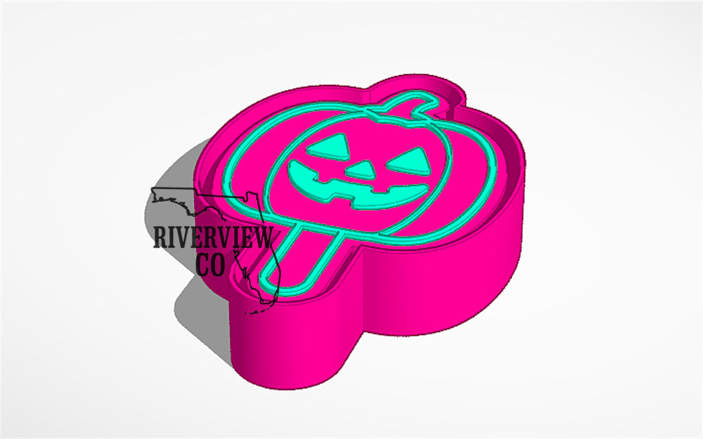 Summerween jack-o’-lantern pumpkin Popsicle car freshies mold ￼