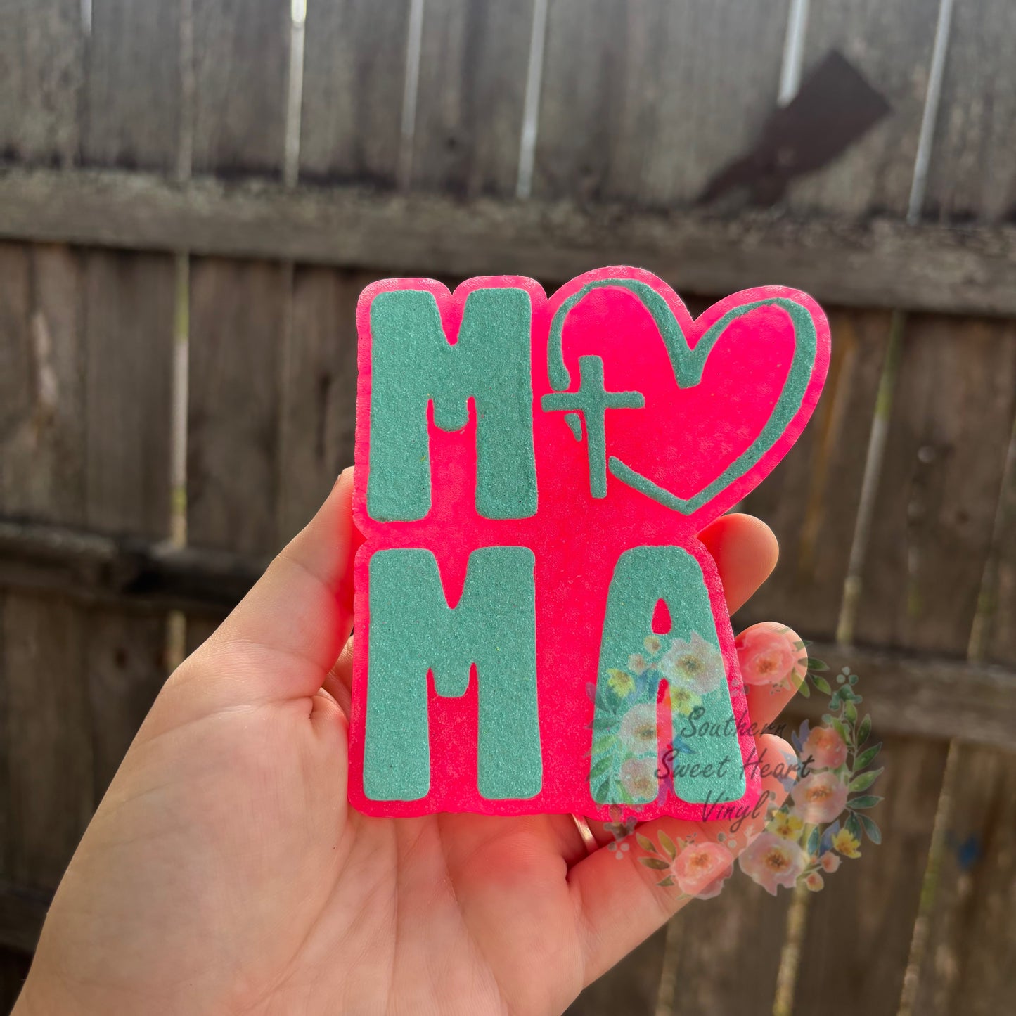 Mama with heart car freshie mold