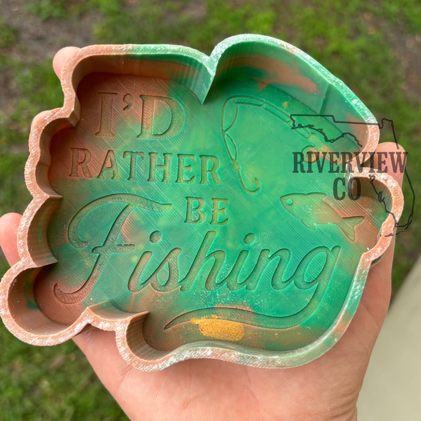 I’d rather be fishing car freshie mold