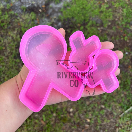 Full size Awareness ribbon car freshie mold