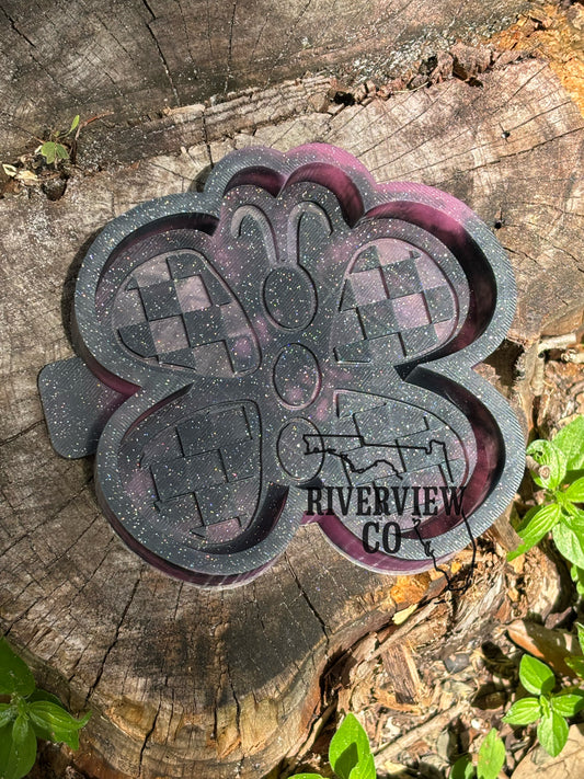 Checkered butterfly car freshie mold