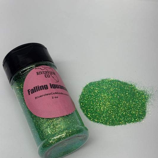 Falling iguanas fine glitter