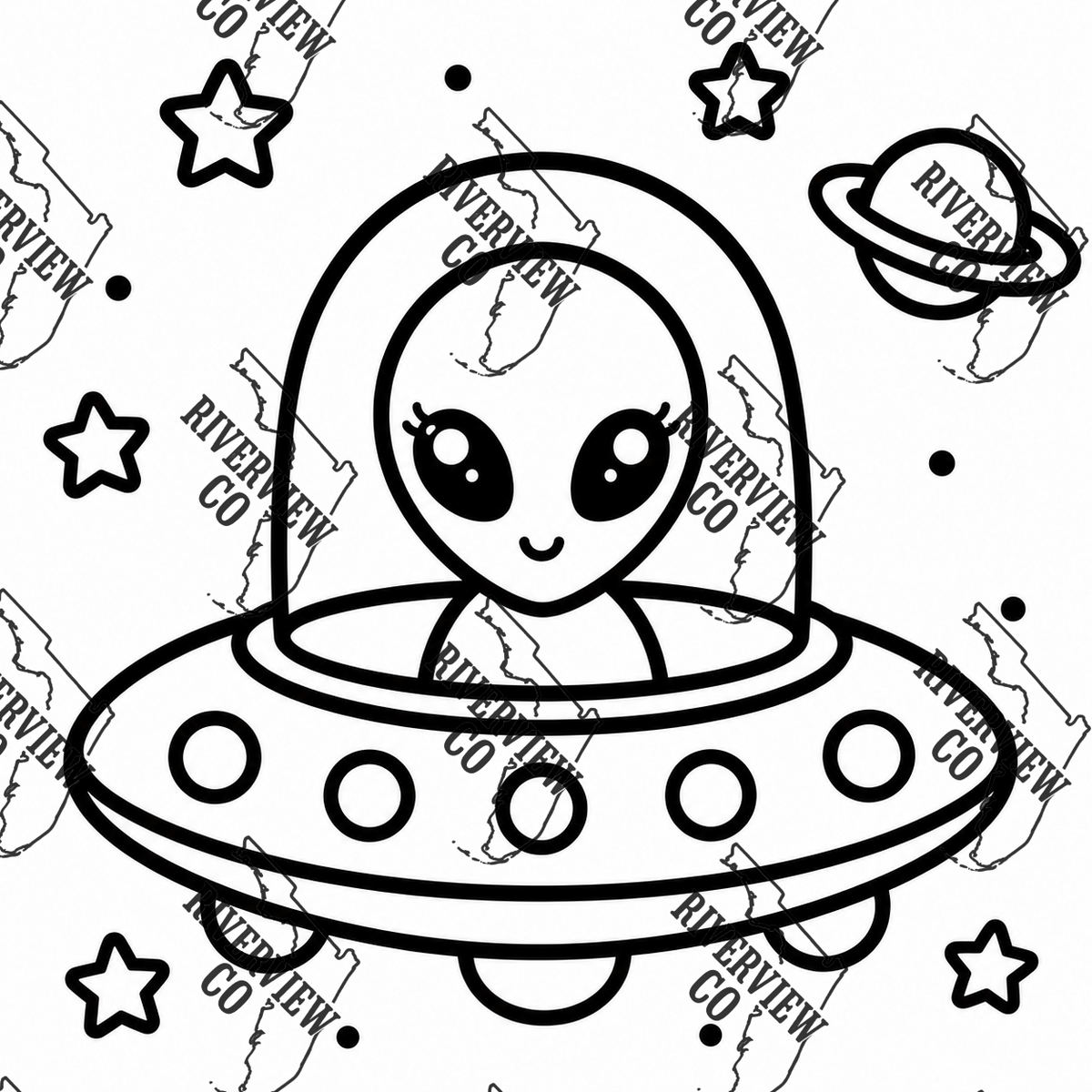 Alien in ufo car freshie mold space