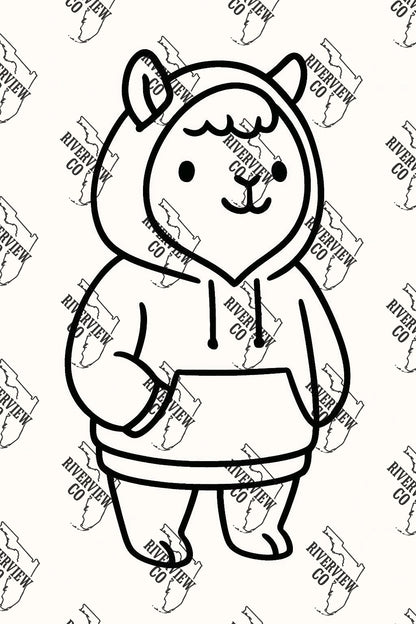 Llama in a jacket car freshie mold