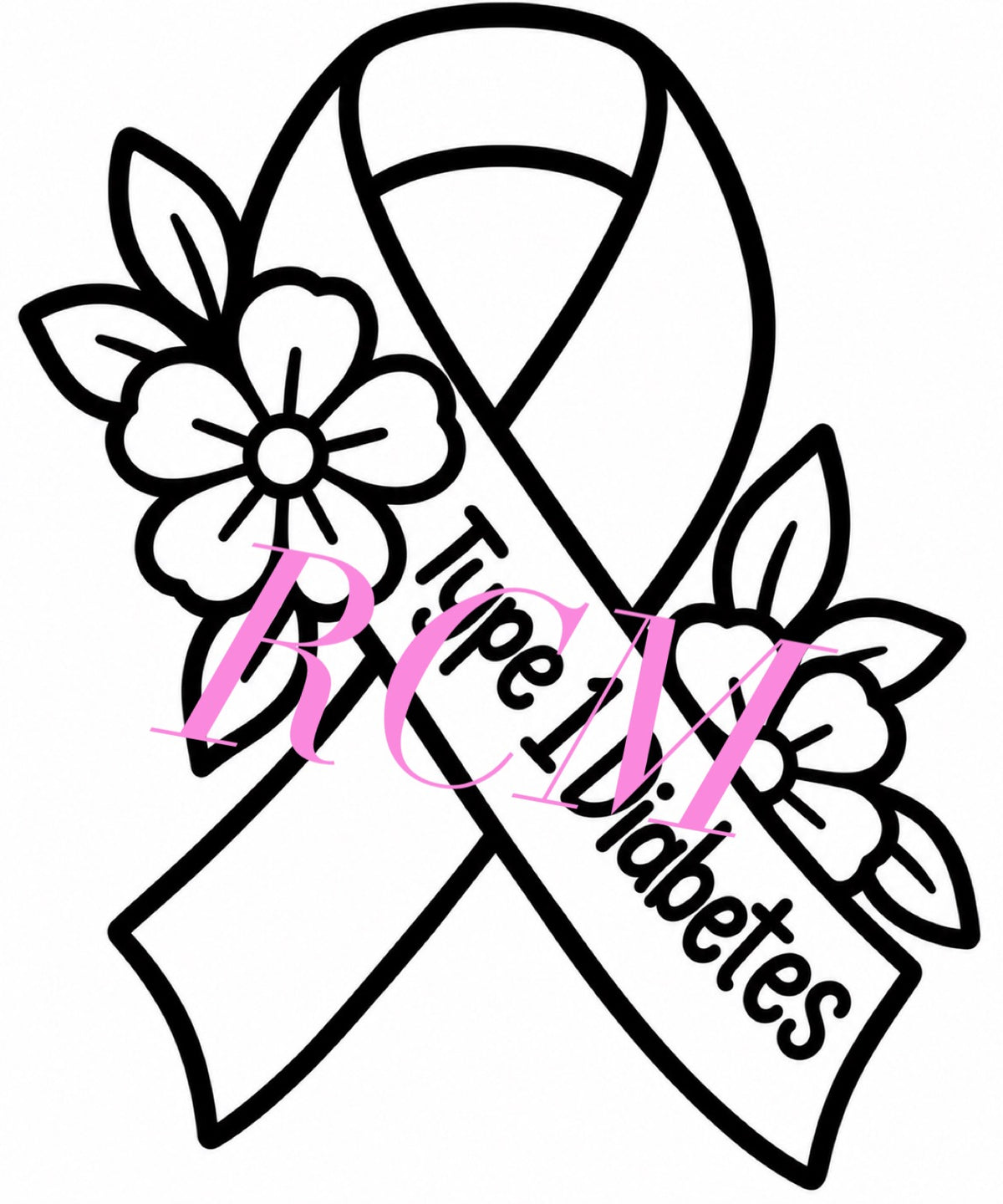 Type 1 diabetes Awareness ribbon car freshie mold